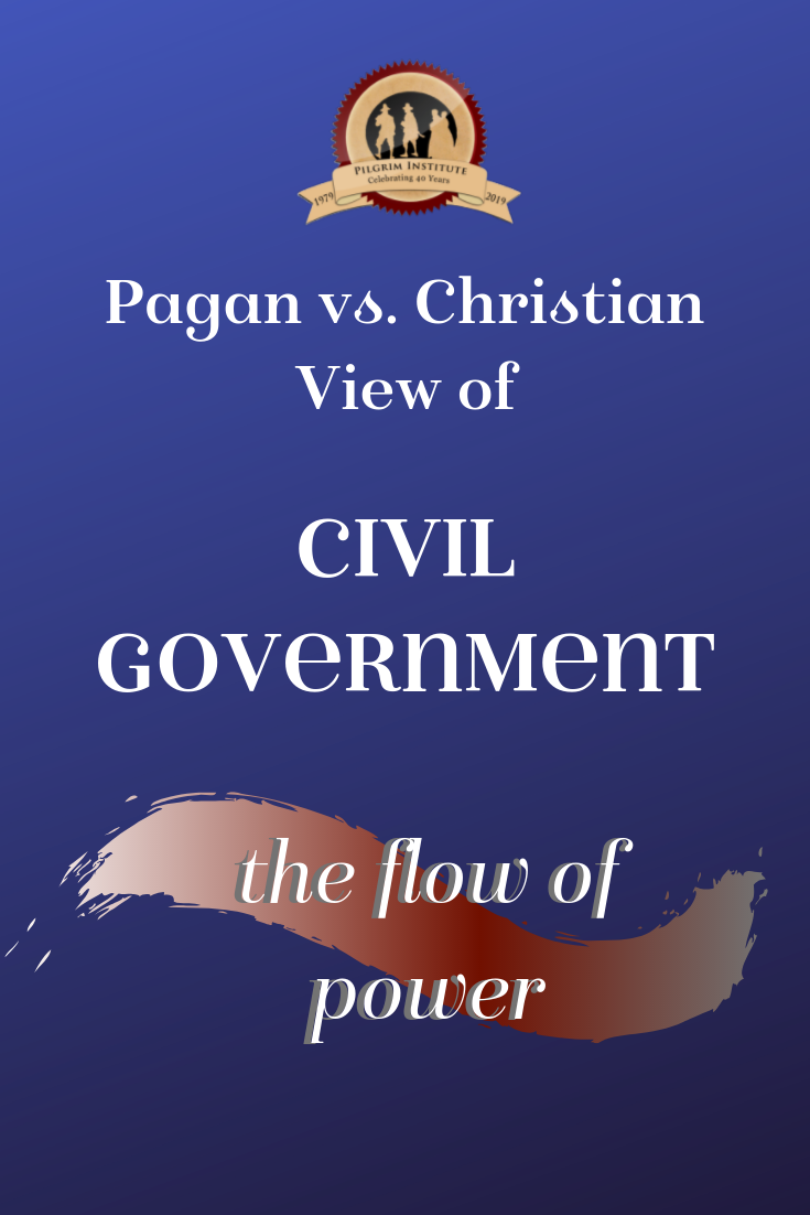 The flow of power in civil government. Christian vs. Pagan View of Man and Government. 