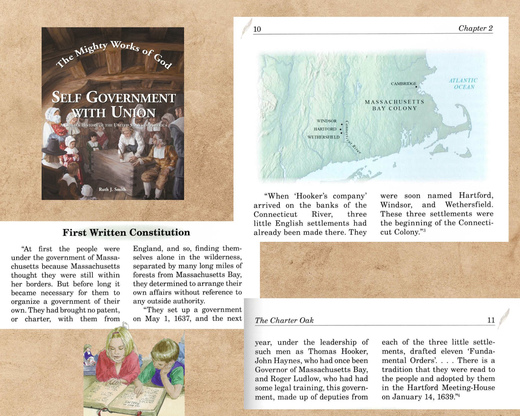 The founding of Connecticut, excerpt from The Mighty Works of God: Self Government with Union