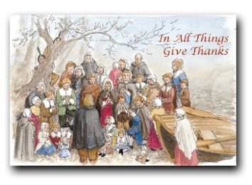 Thanksgiving Card- Pilgrims Land